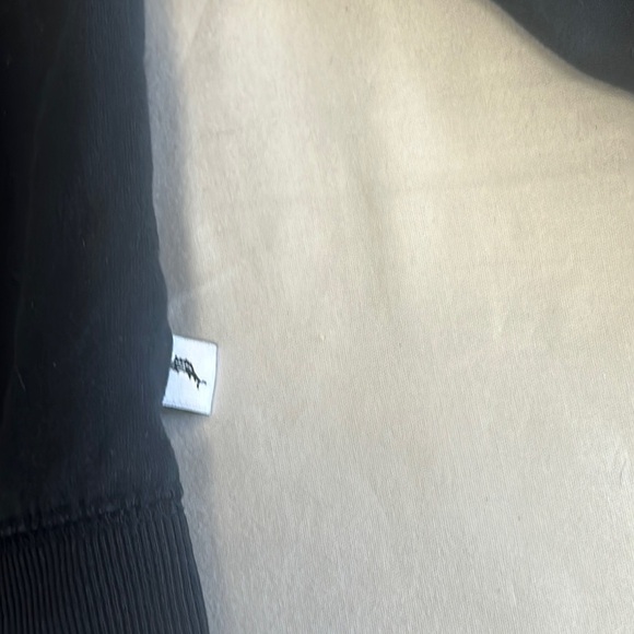 Tommy Bahama Black Zip Up Top with High Collar - Picture 2 of 5